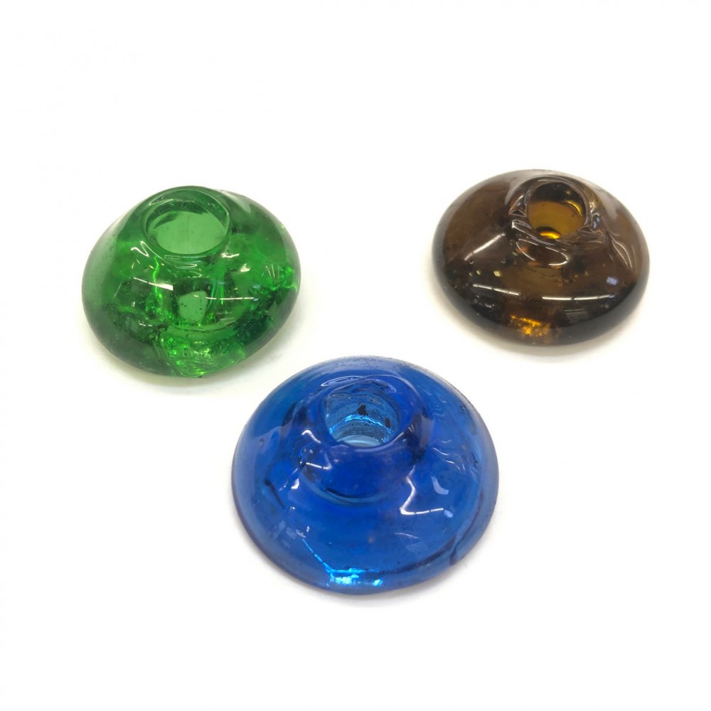 Handmade glass flat bead 30mm Glass Beads