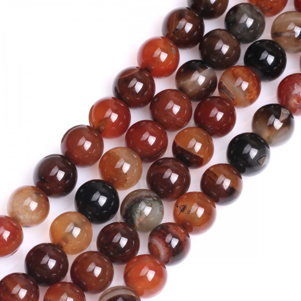 Αχάτης (Agate Dream Lace) φυσικοί ημιπολύτιμοι λίθοι χάντρες 4mm (σειρά∽37cm∽88χάντρες) Αχάτης - Agate