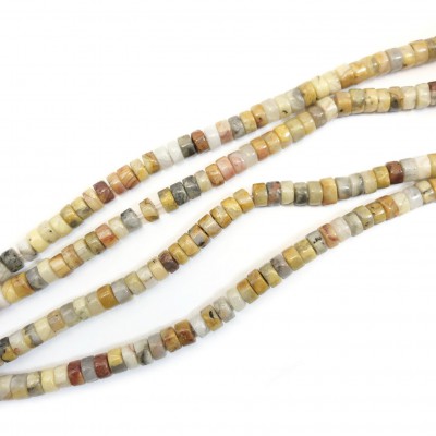 Αχάτης (Crazy Agate) φυσικοί ημιπολύτιμοι λίθοι χάντρες ροδέλα 4x2mm (σειρά∽38cm∽150χάντρες)