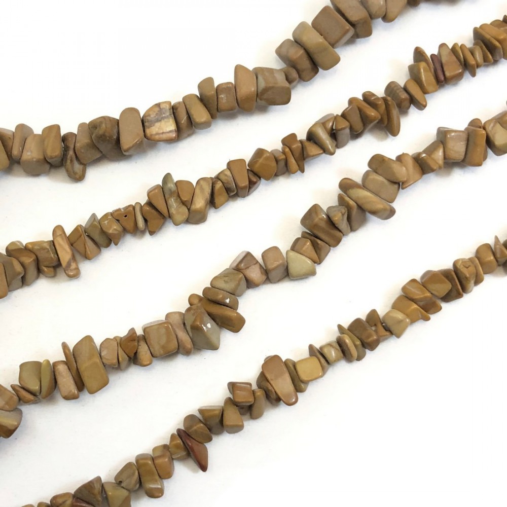 Chips Jasper wood grain irregular natural semi precious stones 5∽7mm (string∽280beads∽90cm) Semi Precious Chips Beads