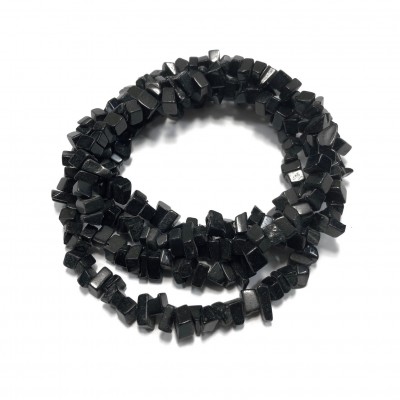 Τσιπς Όνυχας μαύρος ακανόνιστες φυσικές ημιπολύτιμες πέτρες 5∽7mm (σειρά/280χάντρες)