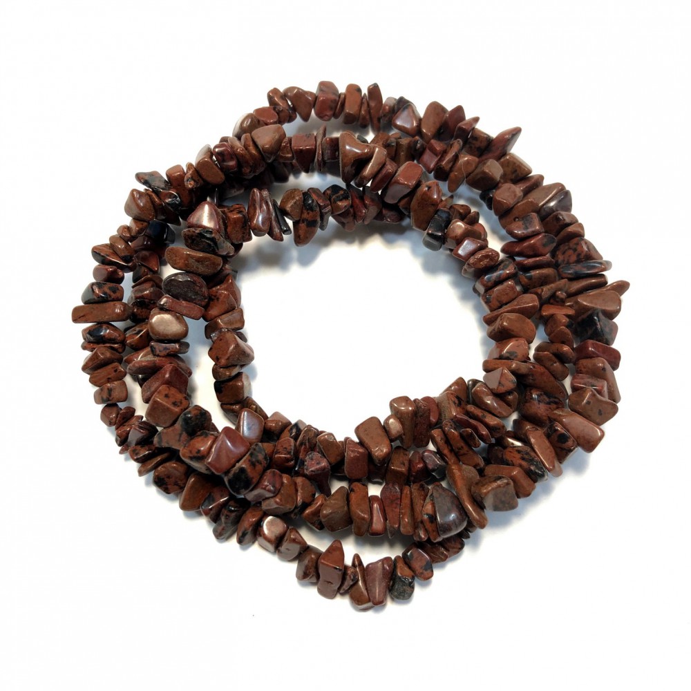 Chips Obsidian Mahogany irregular natural semi precious stones 5∽7mm (string∽280beads∽90cm) Semi Precious Chips Beads