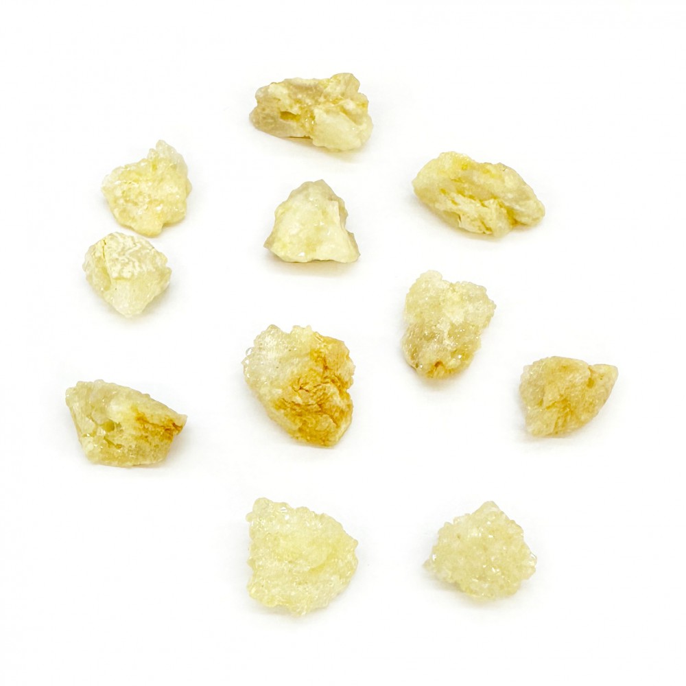 Κιτρίνης (Druzy Citrine) με τρύπα ακατέργαστος φυσικός ημιπολύτιμος λίθος ακανόνιστος 10∽14mm
