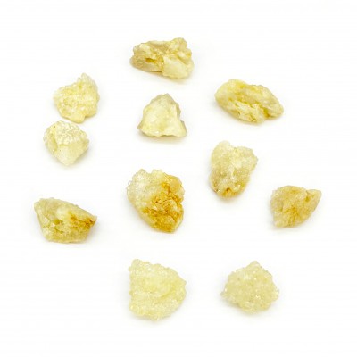 Κιτρίνης (Druzy Citrine) με τρύπα ακατέργαστος φυσικός ημιπολύτιμος λίθος ακανόνιστος 10∽14mm