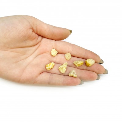 Κιτρίνης (Druzy Citrine) με τρύπα ακατέργαστος φυσικός ημιπολύτιμος λίθος ακανόνιστος 10∽14mm