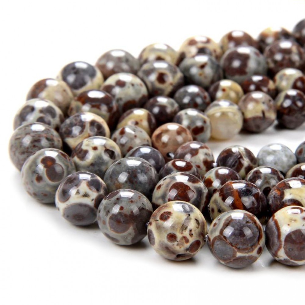 Ίασπις (Asteroid Jasper) χάντρες φυσικοί ημιπολύτιμοι λίθοι χάντρες 6mm/ 8mm/ 10mm (σειρά/38∽39cm) Ίασπις - Jasper