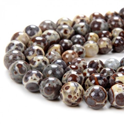 Ίασπις (Asteroid Jasper) χάντρες φυσικοί ημιπολύτιμοι λίθοι χάντρες 6mm/ 8mm/ 10mm (σειρά/38∽39cm)