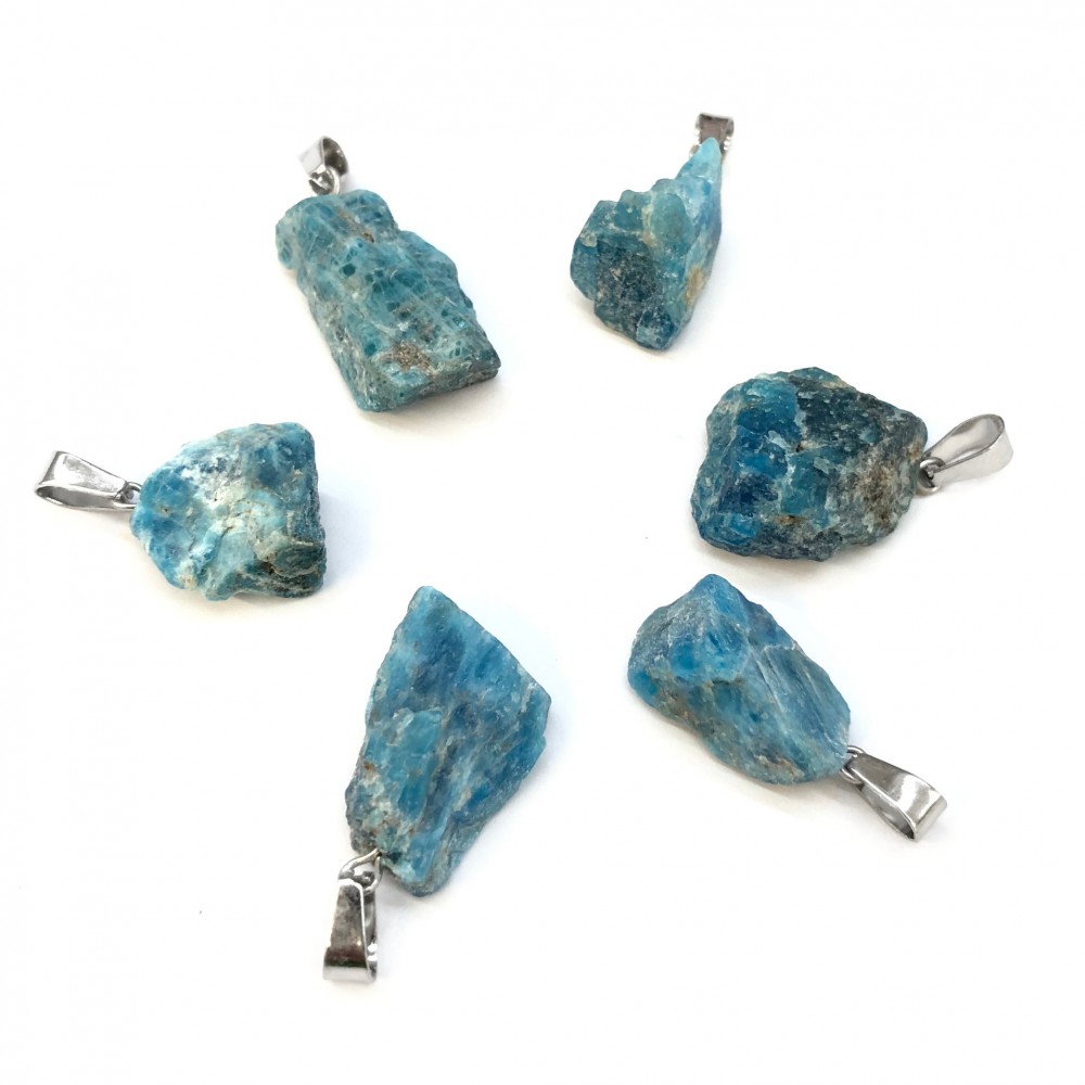 Απατίτης (Apatite) ακατέργαστος φυσικός ημιπολύτιμος λίθος ακανόνιστος κρεμαστός 20∽25mm Ακανόνιστοι Κρεμαστοί Λίθοι