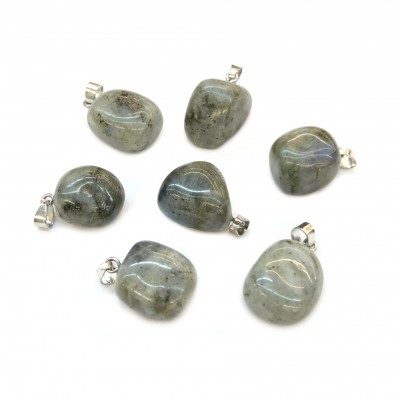 Λαμπραντορίτης (Labradorite) φυσικός ημιπολύτιμος λίθος ακανόνιστος κρεμαστός 20∽25mm