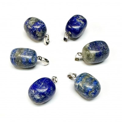 Λάπις Λάζουλι (Lapis Lazuli) φυσικός ημιπολύτιμος λίθος ακανόνιστος κρεμαστός 20∽25mm