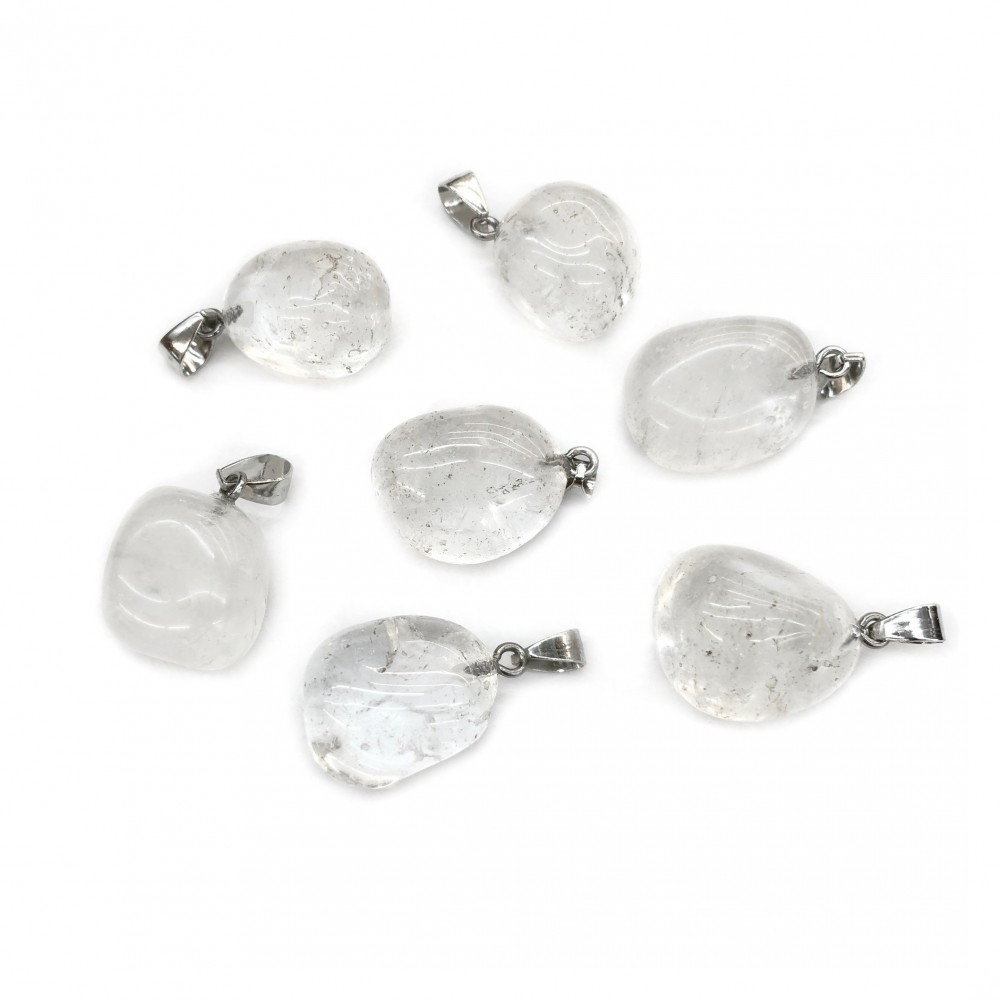 Χαλαζίας (Clear White Quartz) φυσικός ημιπολύτιμος λίθος ακανόνιστος κρεμαστός 20∽25mm Ακανόνιστοι Κρεμαστοί Λίθοι