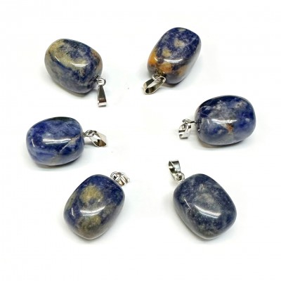 Σοδαλίτης (Sodalite) φυσικός ημιπολύτιμος λίθος ακανόνιστος κρεμαστός 20∽25mm