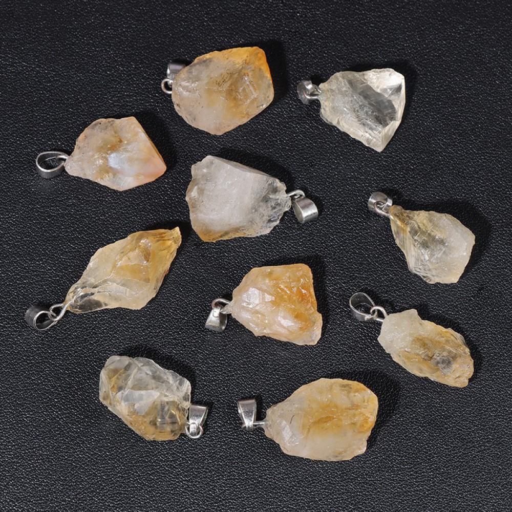 Κιτρίνης (Citrine) ακατέργαστος φυσικός ημιπολύτιμος λίθος ακανόνιστος κρεμαστός 20∽25mm Ακανόνιστοι Κρεμαστοί Λίθοι