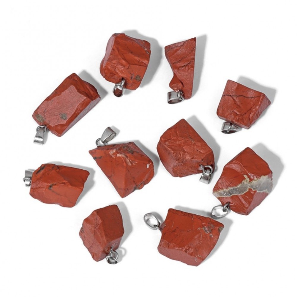 Ίασπις κόκκινος (Red Jasper) ακατέργαστος φυσικός ημιπολύτιμος λίθος ακανόνιστος κρεμαστός 20∽25mm Ακανόνιστοι Κρεμαστοί Λίθοι