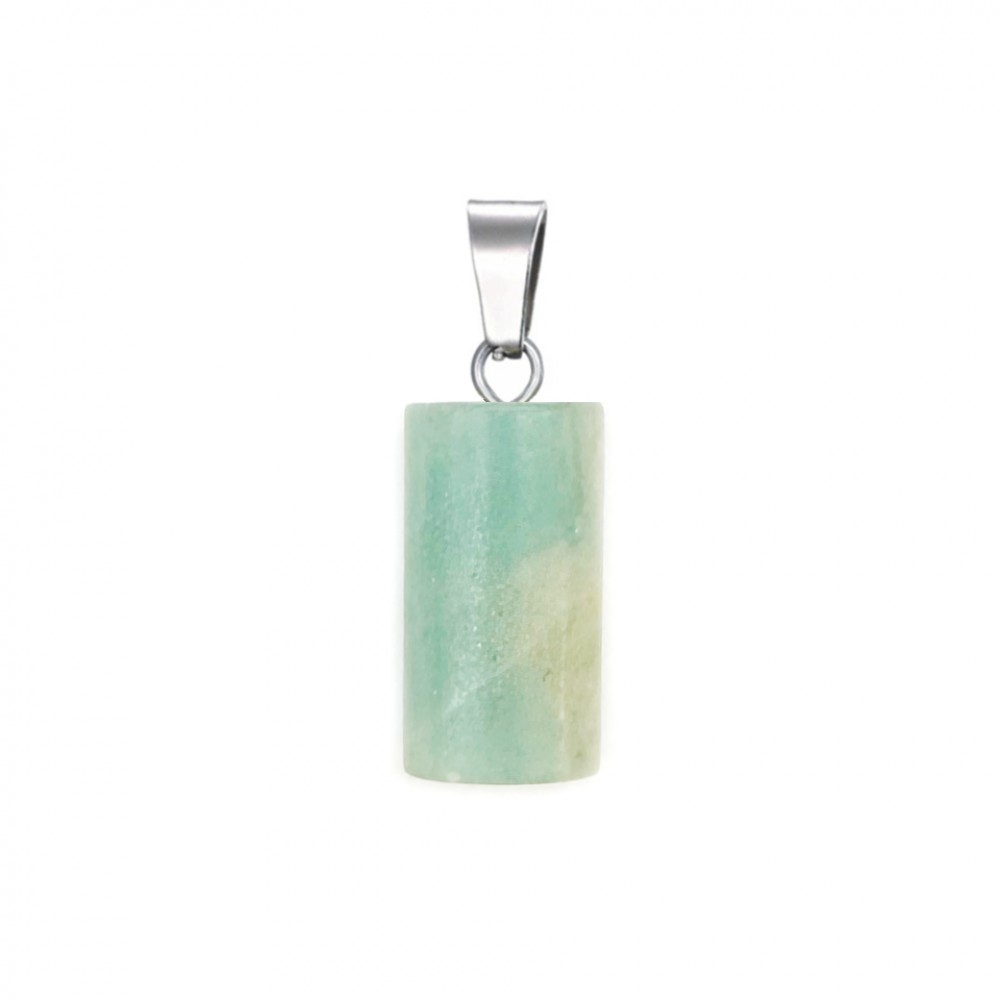 Amazonite natural semi precious hanging stone cylinder 20x10mm Cylinder Shape Stones