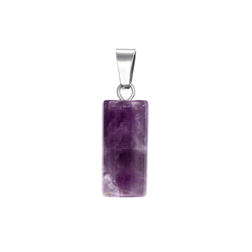Amethyst natural semi precious hanging stone cylinder 20x10mm Cylinder Shape Stones