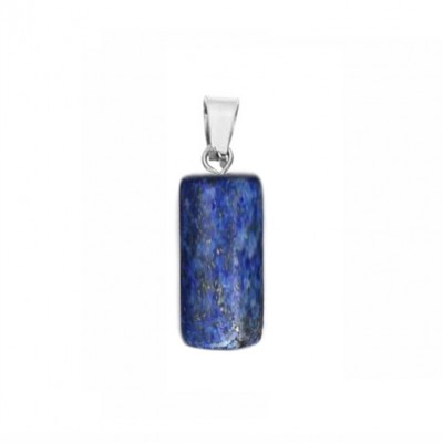Λάπις Λάζουλι (Lapis Lazuli) φυσικός ημιπολύτιμος λίθος κρεμαστός κύλινδρος 20x10mm