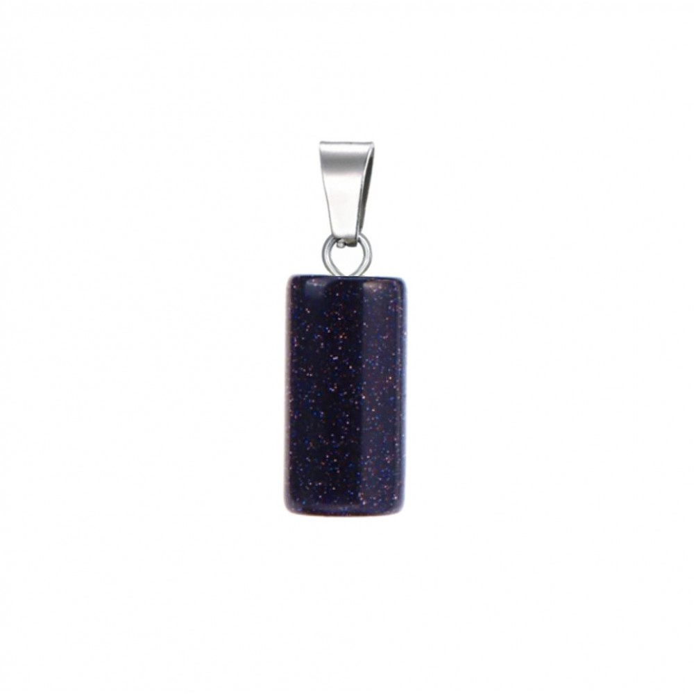 Sandstone blue natural semi precious hanging stone cylinder 20x10mm Cylinder Shape Stones