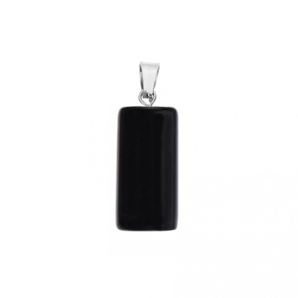 Tourmaline black natural semi precious hanging stone cylinder 20x10mm Cylinder Shape Stones