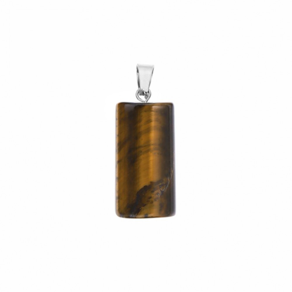 Μάτι της Τίγρης (Tiger Eye) φυσικός ημιπολύτιμος λίθος κρεμαστός κύλινδρος 20x10mm Κύλινδρος Κρεμαστοί Λίθοι