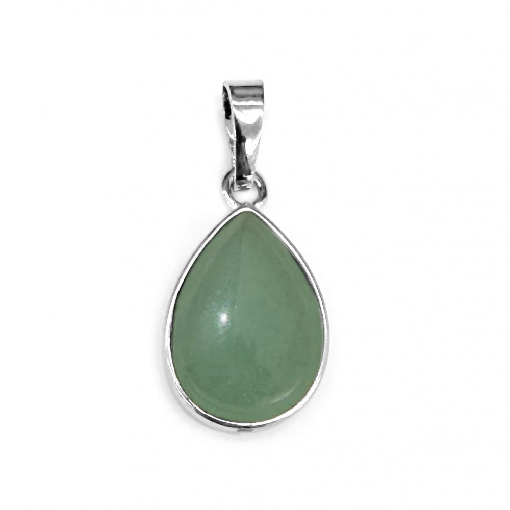 Αβεντουρίνη πράσινη (Aventurine) φυσικός ημιπολύτιμος λίθος δάκρυ με καστόνι κρεμαστό 20x15mm Δάκρυ Κρεμαστοί Λίθοι