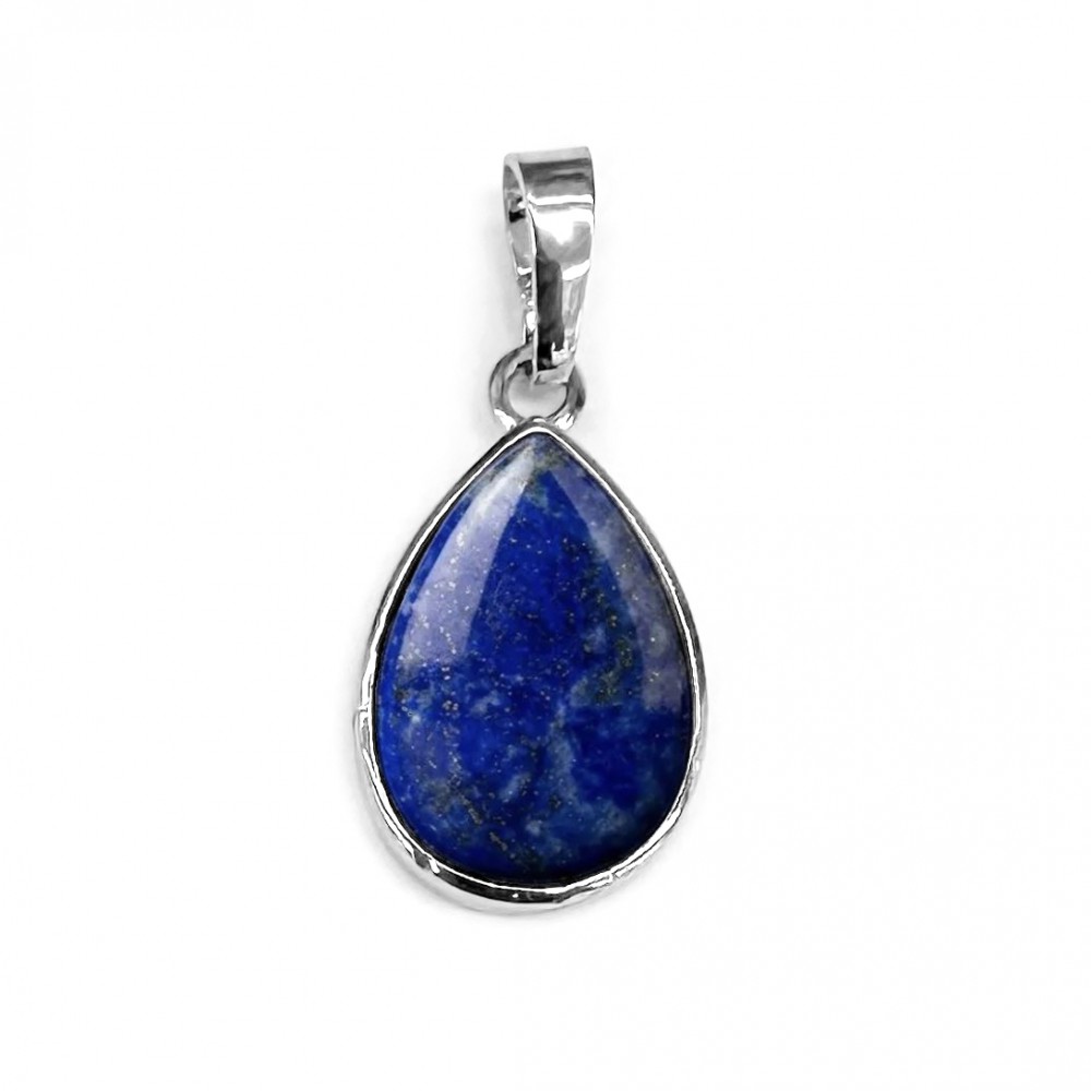Λάπις Λάζουλι (Lapis Lazuli) φυσικός ημιπολύτιμος λίθος δάκρυ με καστόνι κρεμαστό 20x15mm Δάκρυ Κρεμαστοί Λίθοι