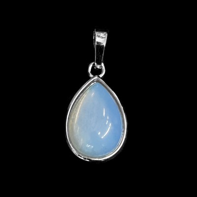 Φεγγαρόπετρα (Moonstone) πέτρα δάκρυ με καστόνι κρεμαστό 20x15mm
