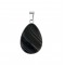 Agate black natural semi precious stone hanging teardrop 20mm / 30mm
