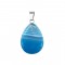 Agate blue natural semi precious stone hanging teardrop 20mm/ 25mm / 30mm