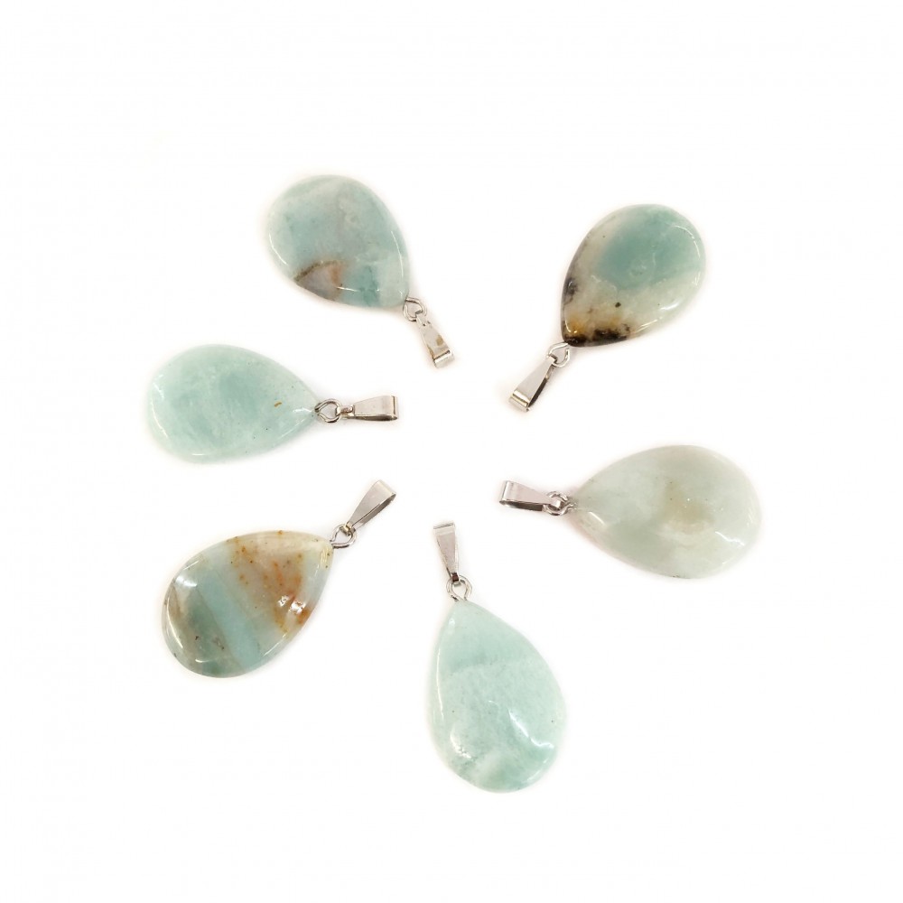 Amazonite natural semi precious stone hanging teardrop 20mm/ 25mm/ 30mm Tear Drop Shape Stones
