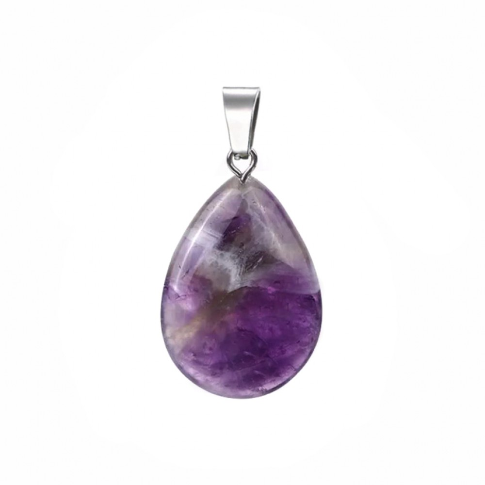 Amethyst natural semi precious stone hanging teardrop 20mm / 25mm / 30mm Tear Drop Shape Stones