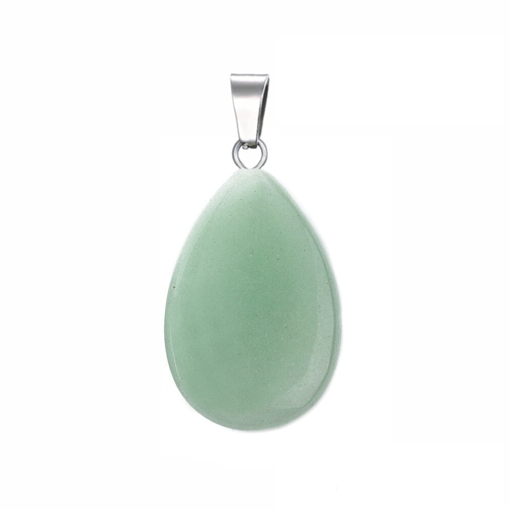 Αβεντουρίνη πράσινη (Aventurine) φυσικός ημιπολύτιμος λίθος δάκρυ κρεμαστό 25mm/ 30mm Δάκρυ Κρεμαστοί Λίθοι