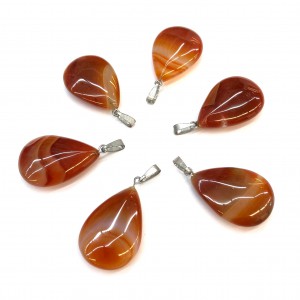 Κορνεόλη (Carnelian) φυσικός ημιπολύτιμος λίθος δάκρυ κρεμαστό 20mm / 25mm / 30mm Δάκρυ Κρεμαστοί Λίθοι