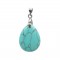 Turqoise Howlite natural semi precious stone hanging teardrop 25mm