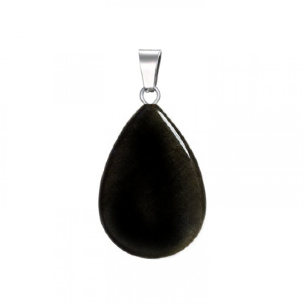 Οψιδιανός μαύρος (Obsidian) φυσικός ημιπολύτιμος λίθος δάκρυ κρεμαστό 20mm / 25mm Δάκρυ Κρεμαστοί Λίθοι