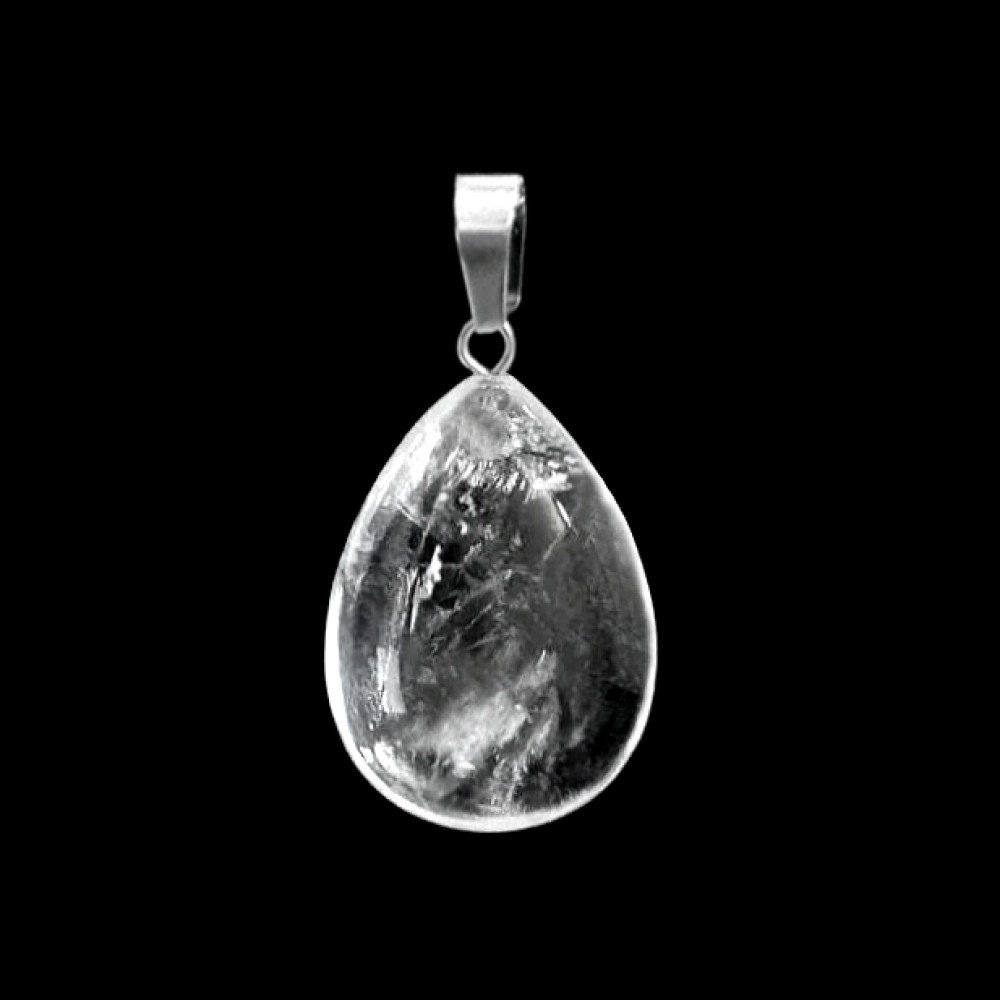 Χαλαζίας (Clear Quartz) φυσικός ημιπολύτιμος λίθος δάκρυ κρεμαστό 25mm Δάκρυ Κρεμαστοί Λίθοι