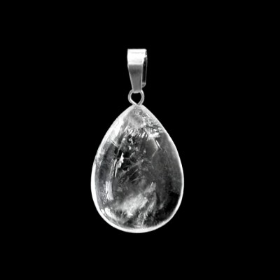 Χαλαζίας (Clear Quartz) φυσικός ημιπολύτιμος λίθος δάκρυ κρεμαστό 25mm