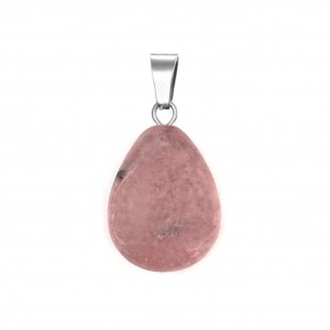 Ροδονίτης ροζ (Rhodonite) φυσικός ημιπολύτιμος λίθος δάκρυ κρεμαστό 20mm Δάκρυ Κρεμαστοί Λίθοι