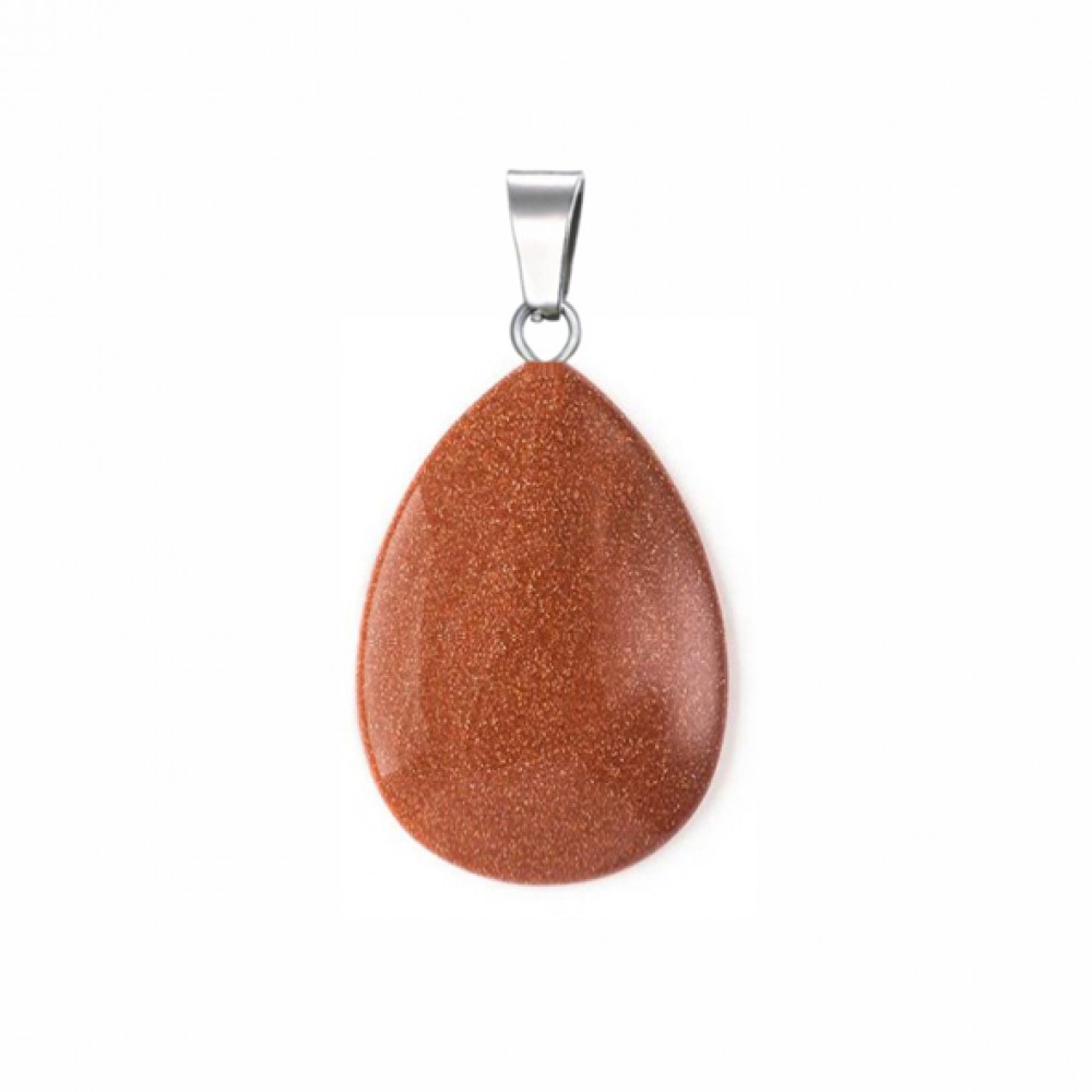 Χρυσόλιθος (gold Sandstone) φυσικός ημιπολύτιμος λίθος δάκρυ κρεμαστό 25mm Δάκρυ Κρεμαστοί Λίθοι