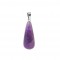 Amethyst natural semi precious hanging stone long tear drop 25x10mm