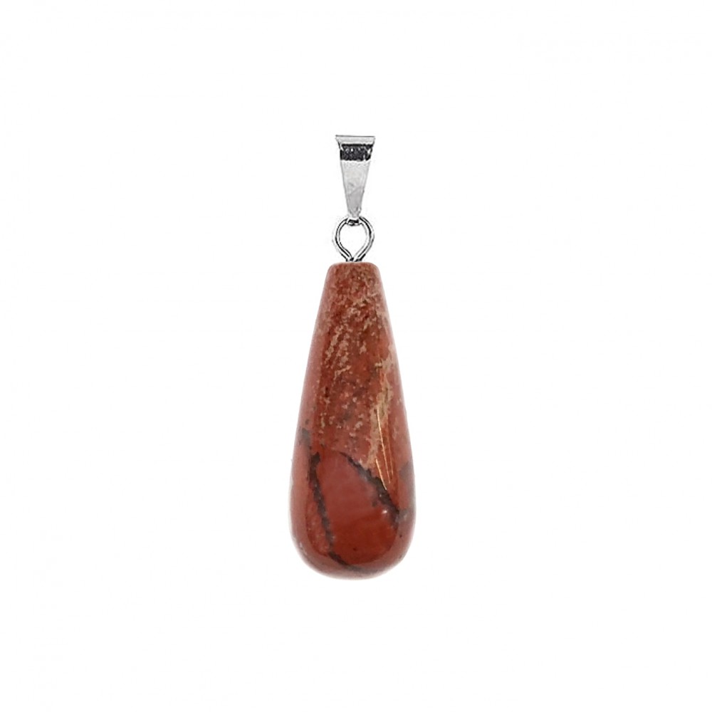 Jasper Red natural semi precious hanging stone long tear drop 25x10mm Long Tear Drop Shape Stones