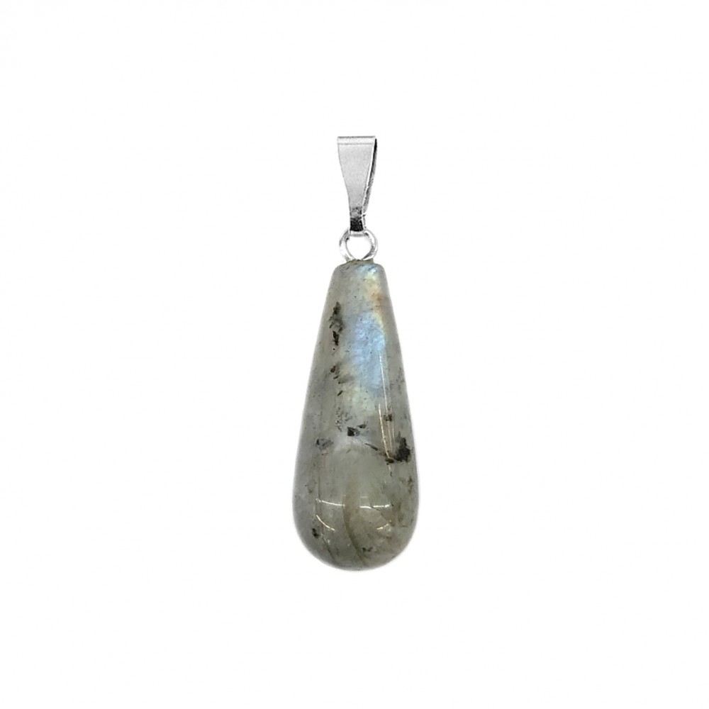 Λαμπραντορίτης (Labradorite) φυσικός ημιπολύτιμος λίθος κρεμαστό μακρύ δάκρυ 25x10mm Μακρύ Δάκρυ Κρεμαστοί Λίθοι