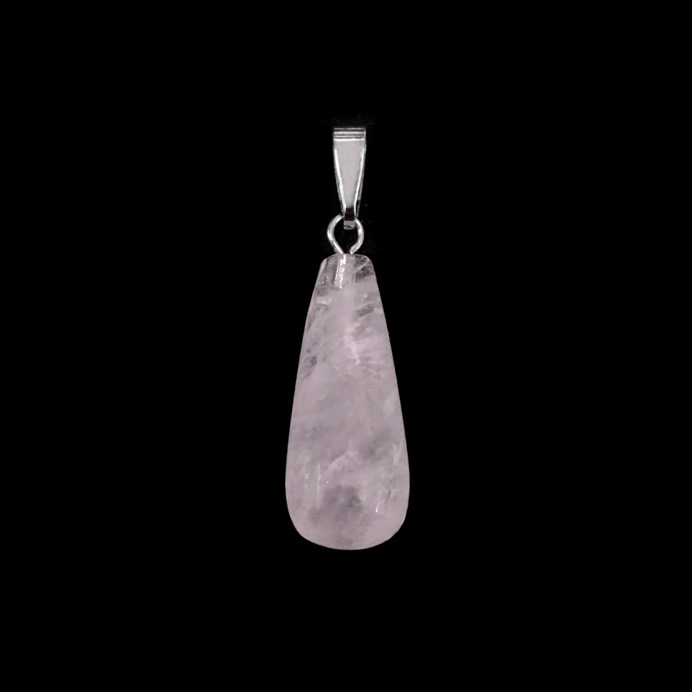 Χαλαζίας ροζ (Rose Quartz) φυσικός ημιπολύτιμος λίθος κρεμαστό μακρύ δάκρυ 25x10mm Μακρύ Δάκρυ Κρεμαστοί Λίθοι