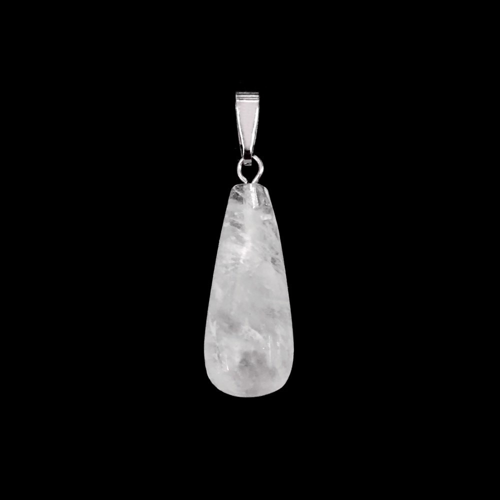 Χαλαζίας λευκός (White Quartz) φυσικός ημιπολύτιμος λίθος κρεμαστό μακρύ δάκρυ 25x10mm Μακρύ Δάκρυ Κρεμαστοί Λίθοι