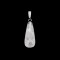 White Quartz natural semi precious hanging stone long tear drop 25x10mm
