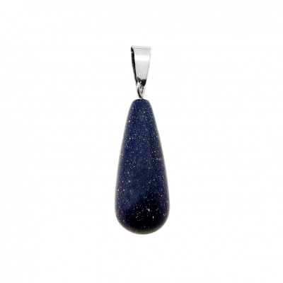 Χρυσόλιθος μπλε (blue Sandstone) φυσικός ημιπολύτιμος λίθος κρεμαστό μακρύ δάκρυ 25x10mm