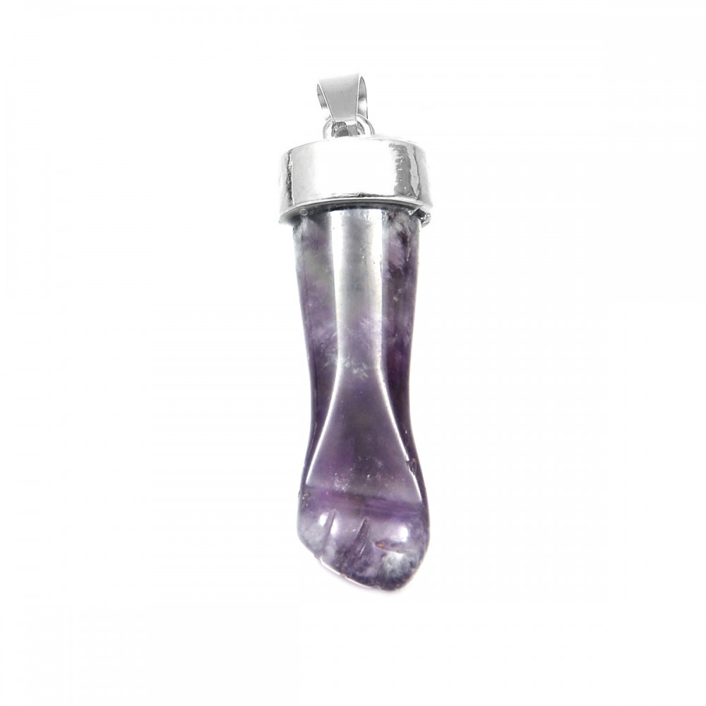 Amethyst natural semi precious hanging stone fist 45mm Fist Shape Stones