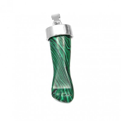 Μαλαχίτης πράσινος (Malachite) φυσικός ημιπολύτιμος λίθος κρεμαστή γροθιά 45mm