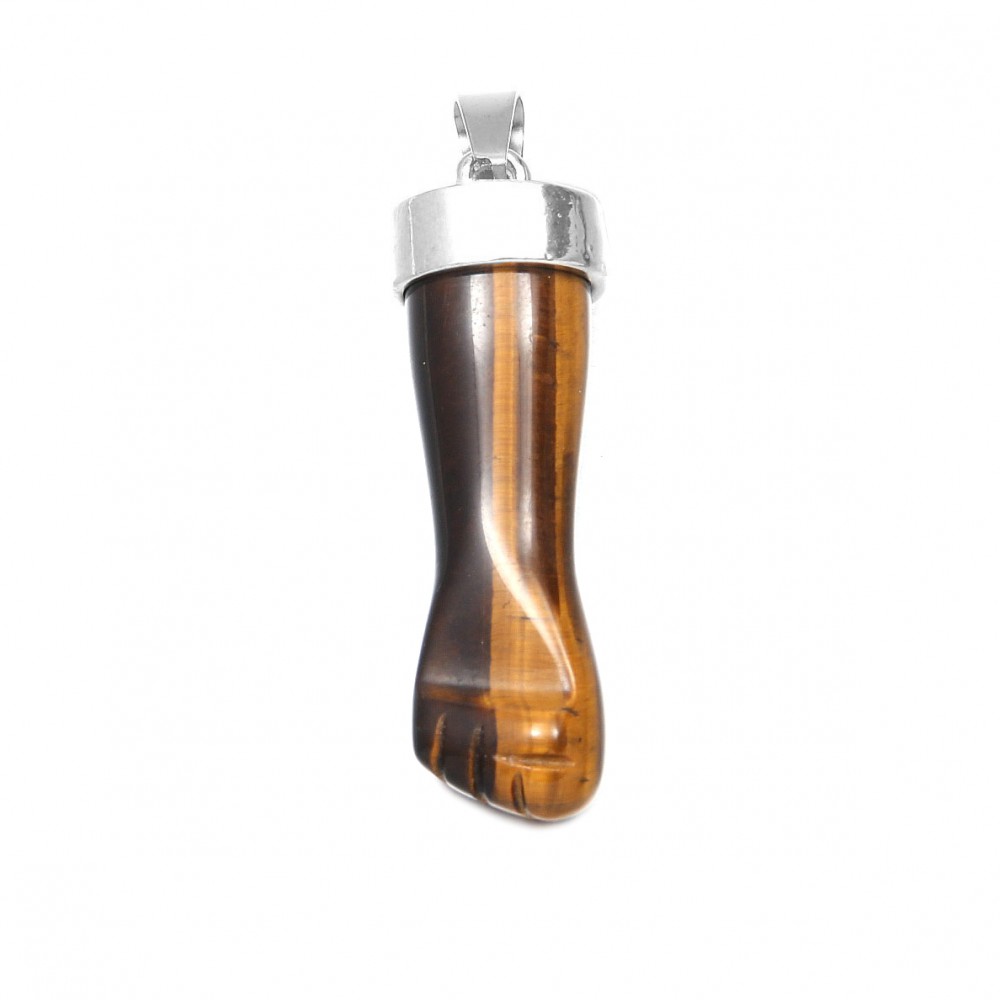 Μάτι της Τίγρης (Tiger Eye) φυσικός ημιπολύτιμος λίθος κρεμαστή γροθιά 45mm Γροθιά Κρεμαστοί Λίθοι