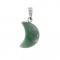 Aventurine green natural semi precious stone hanging half moon 19x14mm